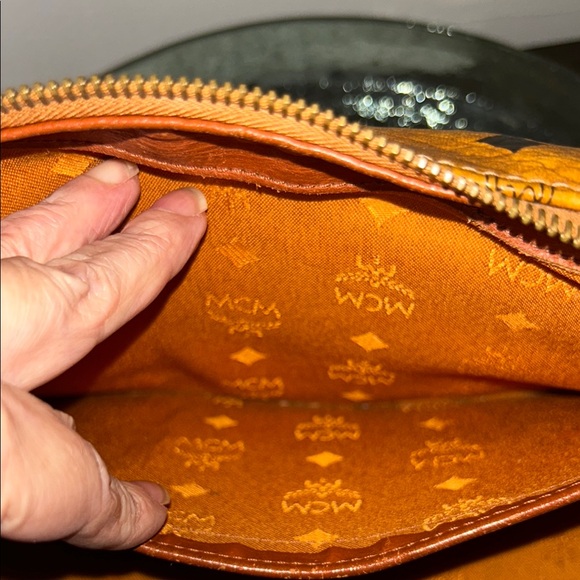 MCM Brown Satchel with Gold Accents - Picture 15 of 16